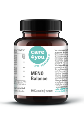 Sie sehen eine Packung Meno Balance Kapseln 60 Stk., Produktbild: 01 Meno Balance Kapseln 60 Stk., A-Nr.: 8033795 - 01