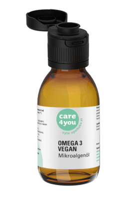 Sie sehen eine Packung Omega 3 Öl Vegan Öl 100ml, Produktbild: 01 Omega 3 Öl Vegan Öl 100ml, A-Nr.: 8033246 - 01