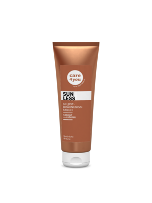 Sie sehen eine Packung Selbstbräunungsmilch Sunless, 125 ml, Produktbild: 01 Selbstbräunungsmilch Sunless, 125 ml, A-Nr.: 8025442 - 01